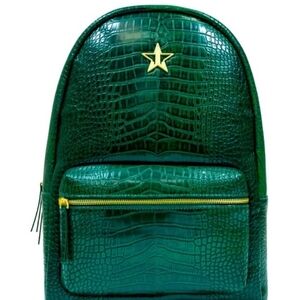 Jeffree Star Green Crocodile-Embossed Backpack